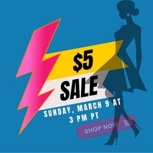 TIME CHANGE - 4:30 $5 DAYLIGHT SAVING SALE! COME SHOP FOR SOME GREAT SALES…